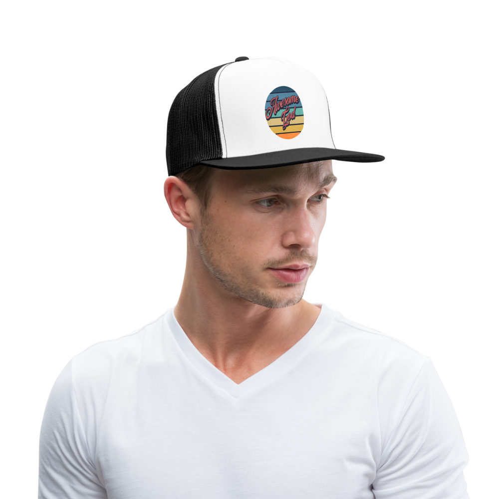 Awesome God Trucker Cap - white/black