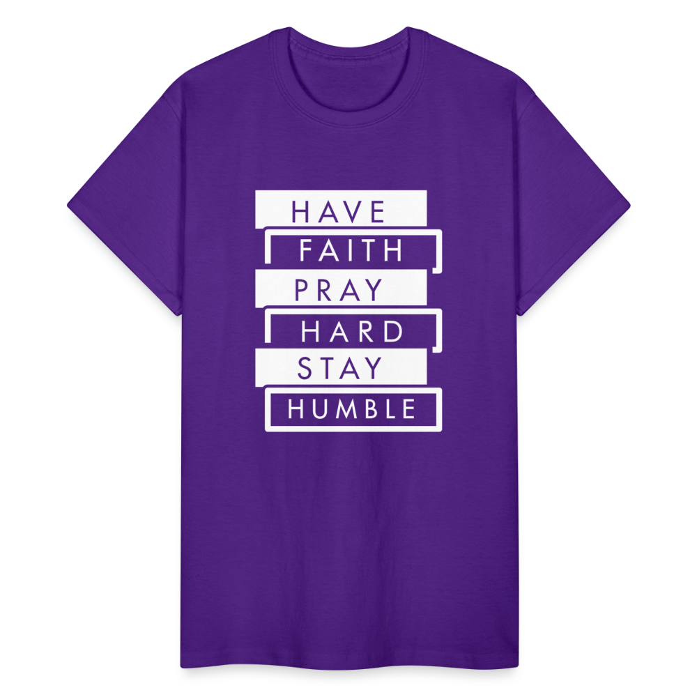 Have Faith-Pray Hard-Stay Humble Unisex T-Shirt - purple