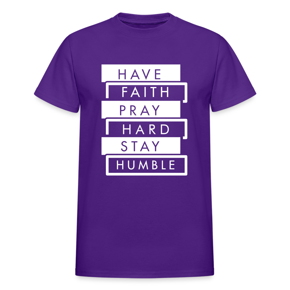 Have Faith-Pray Hard-Stay Humble Unisex T-Shirt - purple