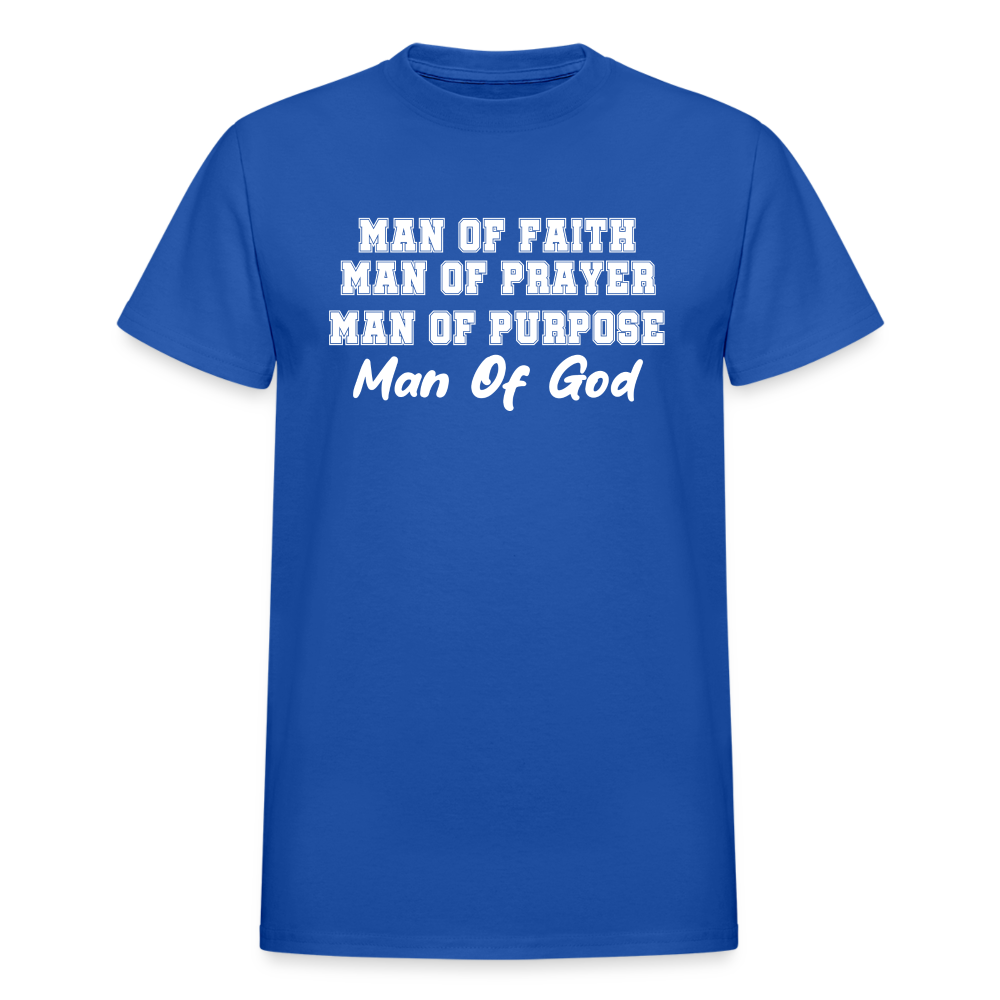 Man Of Faith - Man Of Prayer - Man Of Purpose - Man Of God - royal blue
