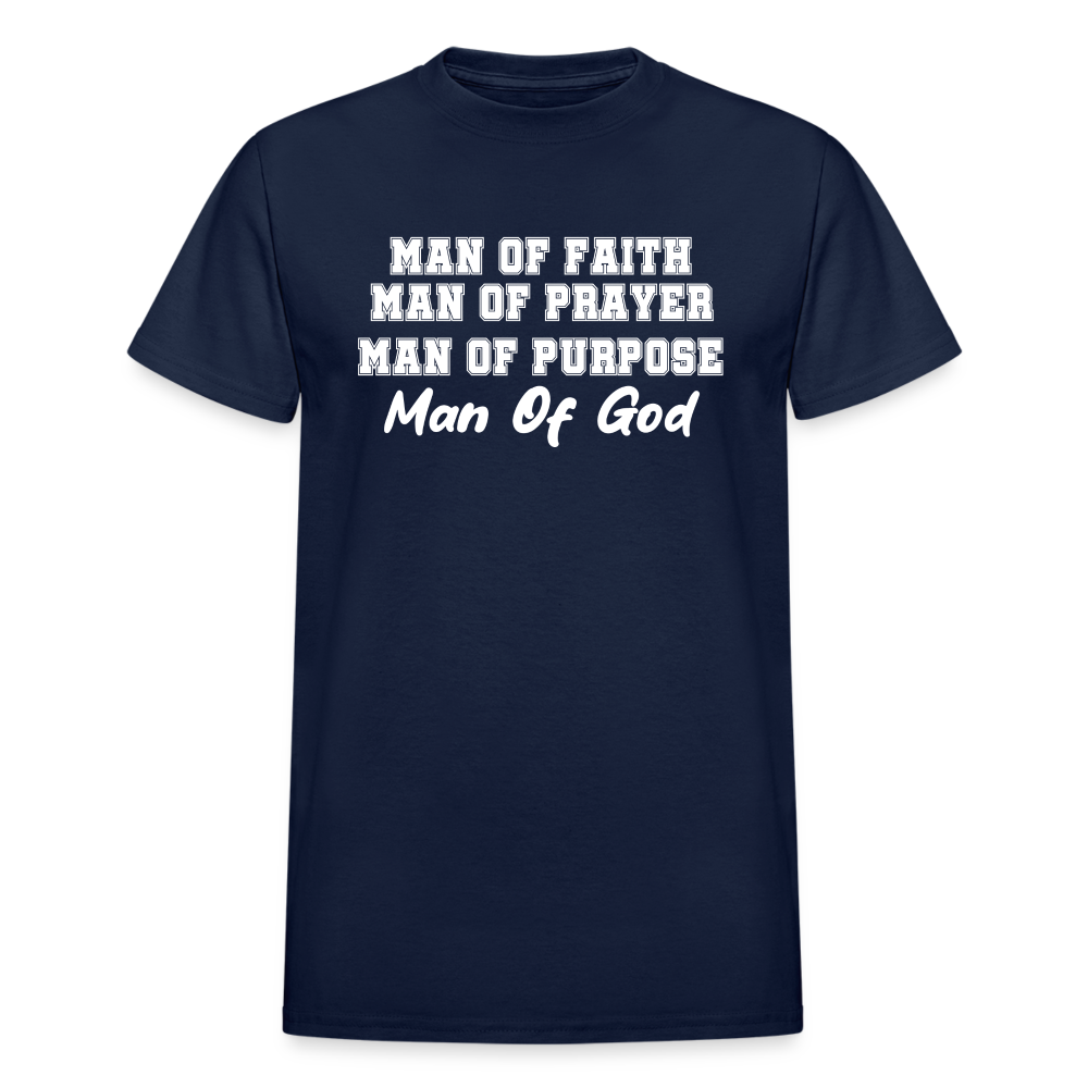 Man Of Faith - Man Of Prayer - Man Of Purpose - Man Of God - navy