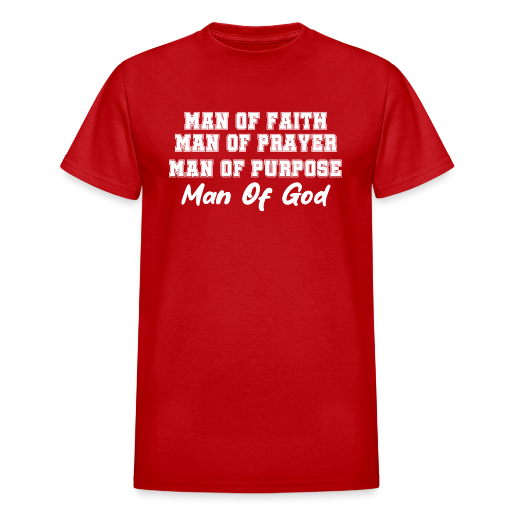 Man Of Faith - Man Of Prayer - Man Of Purpose - Man Of God - red