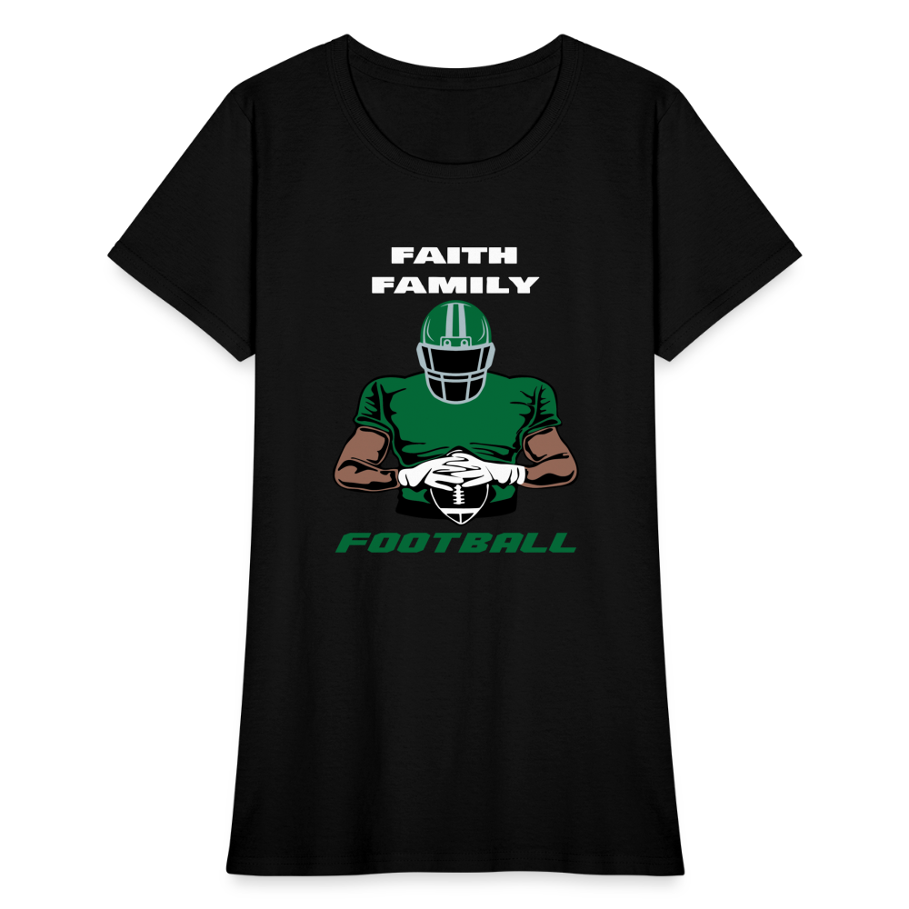 Faith Family & Football (Eagles) Women's T-Shirt - black