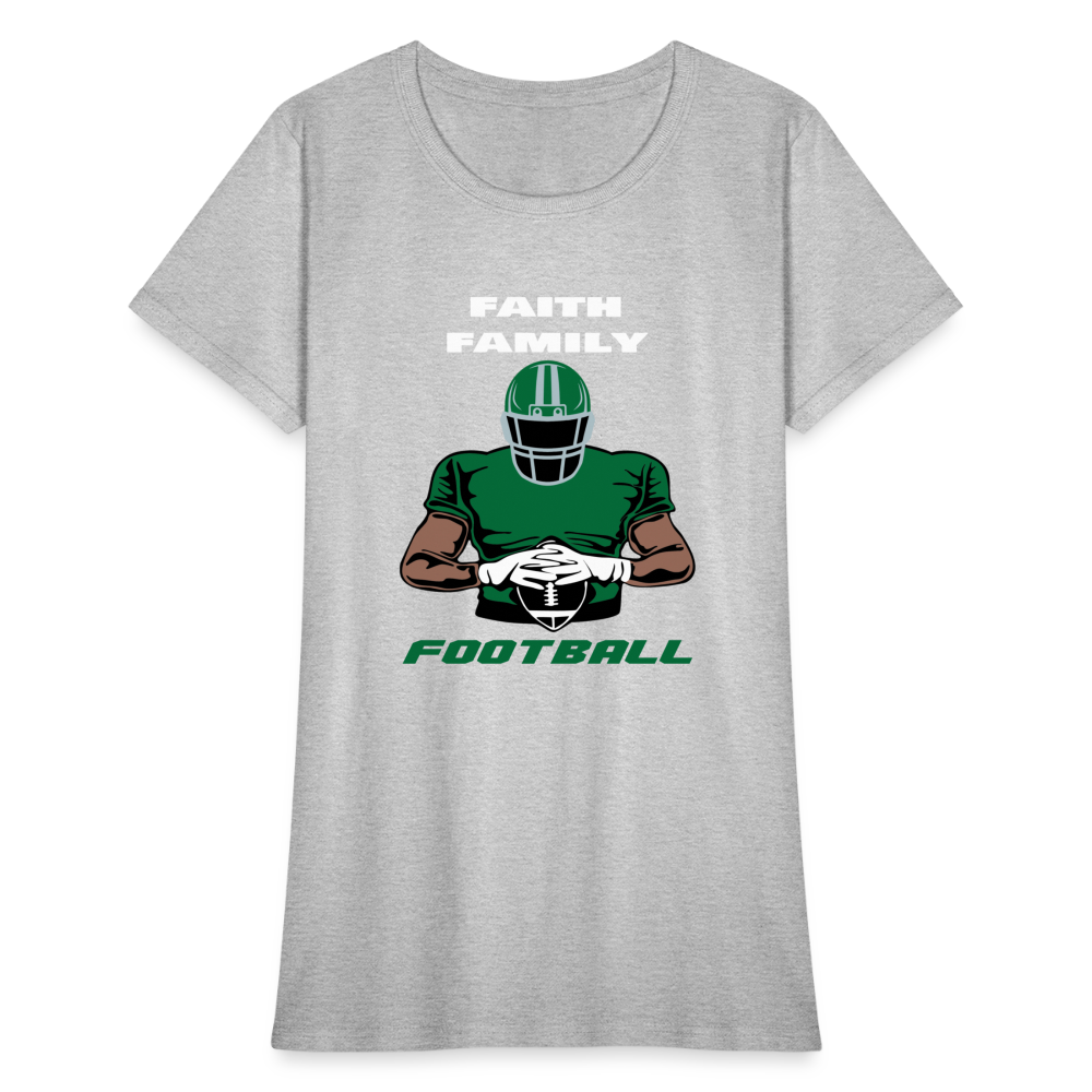 Faith Family & Football (Eagles) Women's T-Shirt - heather gray