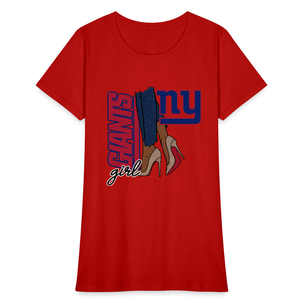 Giants Girl Shoe Game Women's T-Shirt - red