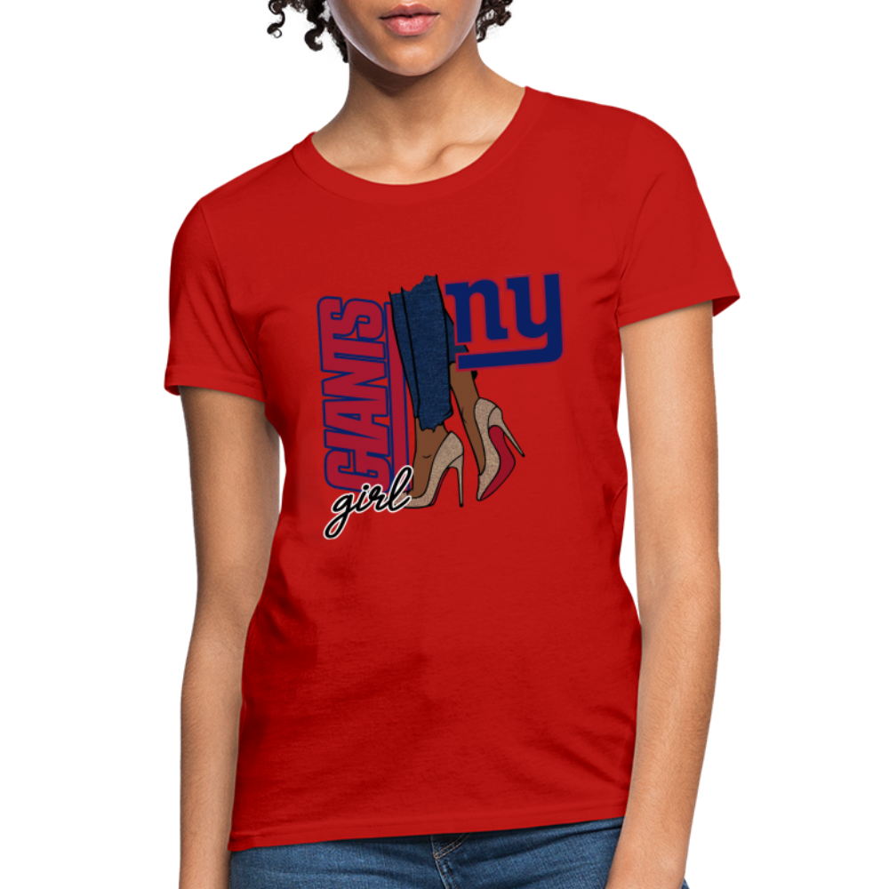 Giants Girl Shoe Game Women's T-Shirt - red
