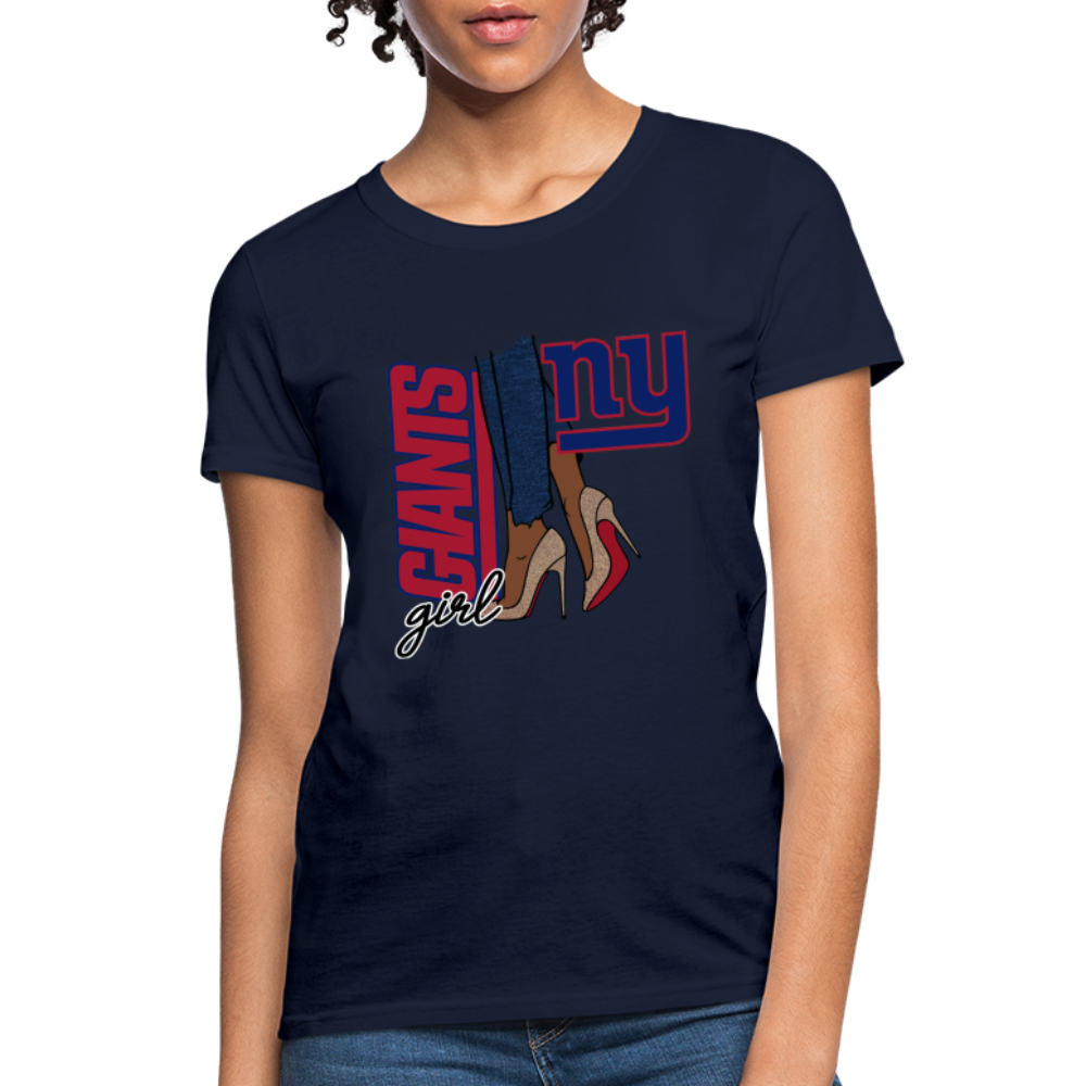 Giants Girl Shoe Game Women's T-Shirt - navy