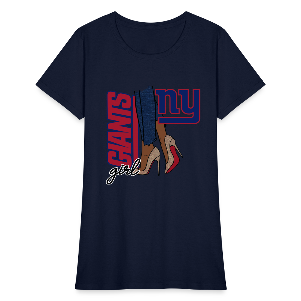 Giants Girl Shoe Game Women's T-Shirt - navy