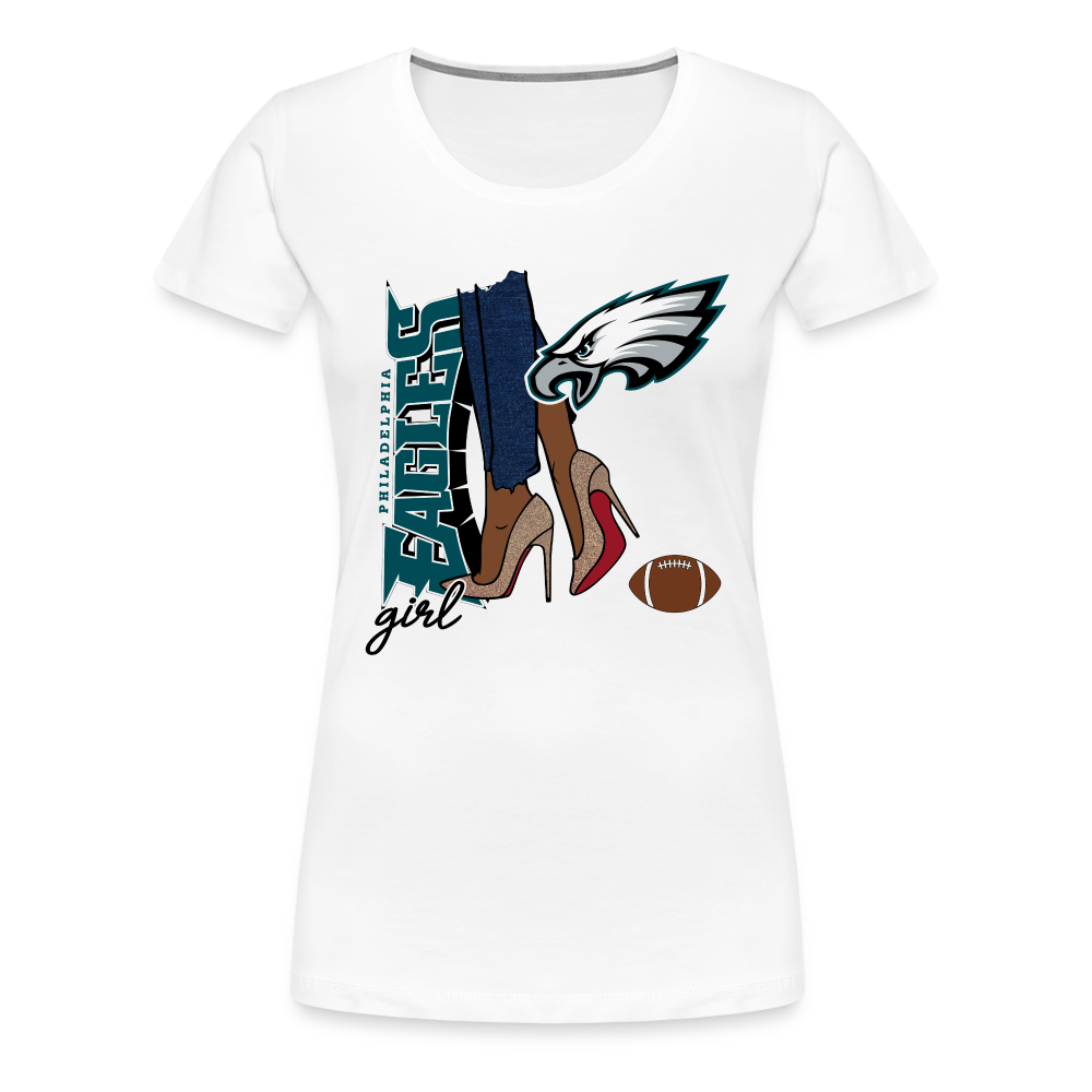 Eagles Girl Shoe Game Women’s Premium T-Shirt - white