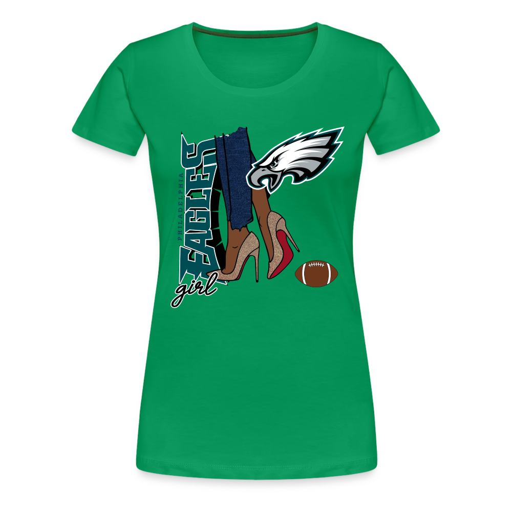 Eagles Girl Shoe Game Women’s Premium T-Shirt - kelly green