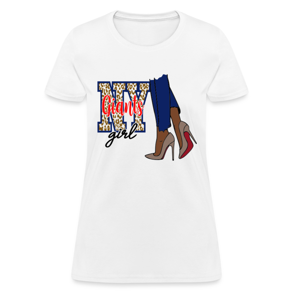 Giants Girl Shoe Game (Leopard) Women's T-Shirt - white