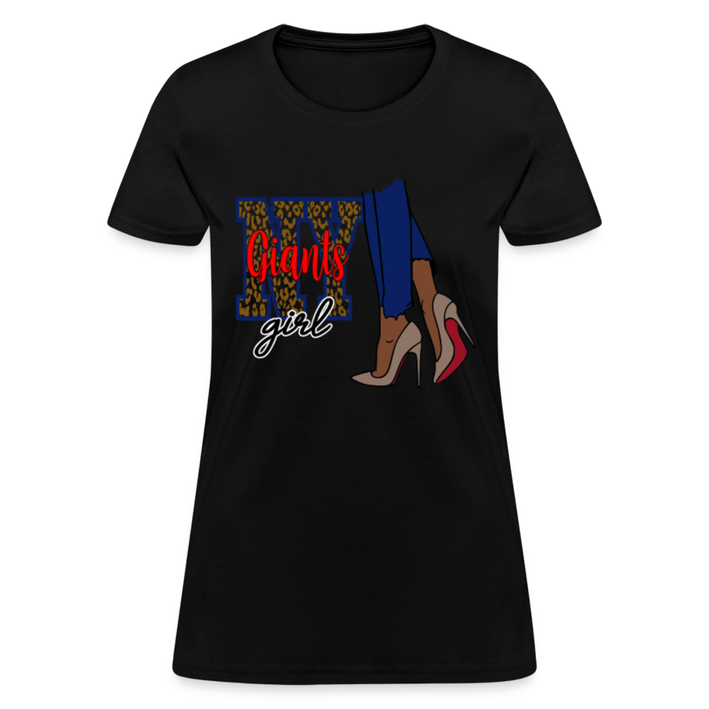 Giants Girl Shoe Game (Leopard) Women's T-Shirt - black