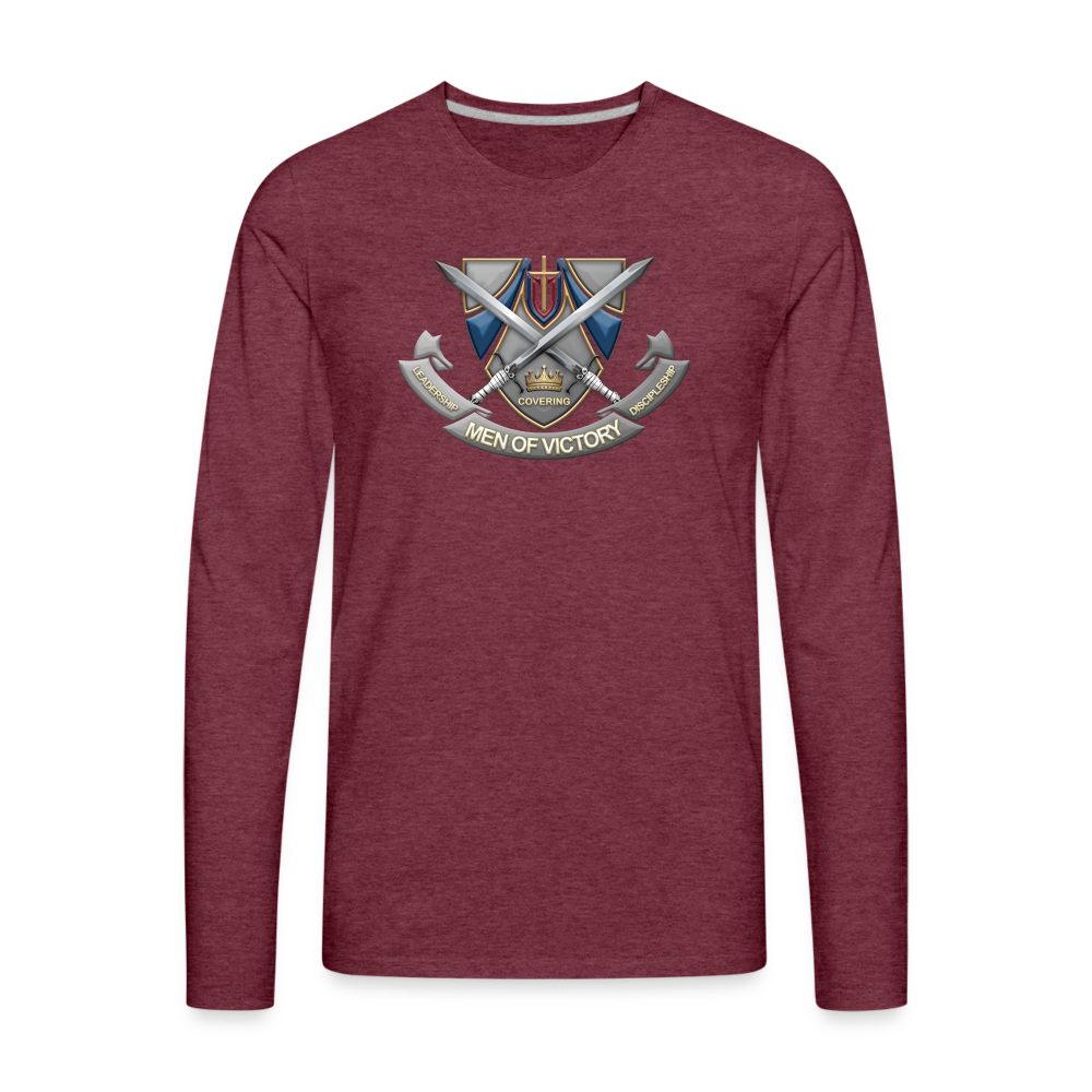 LCD T-Shirt Long Sleeve - heather burgundy