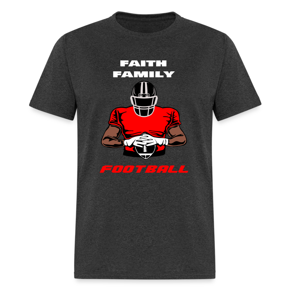 Faith Family Football (Falcons) Unisex T-Shirt - heather black