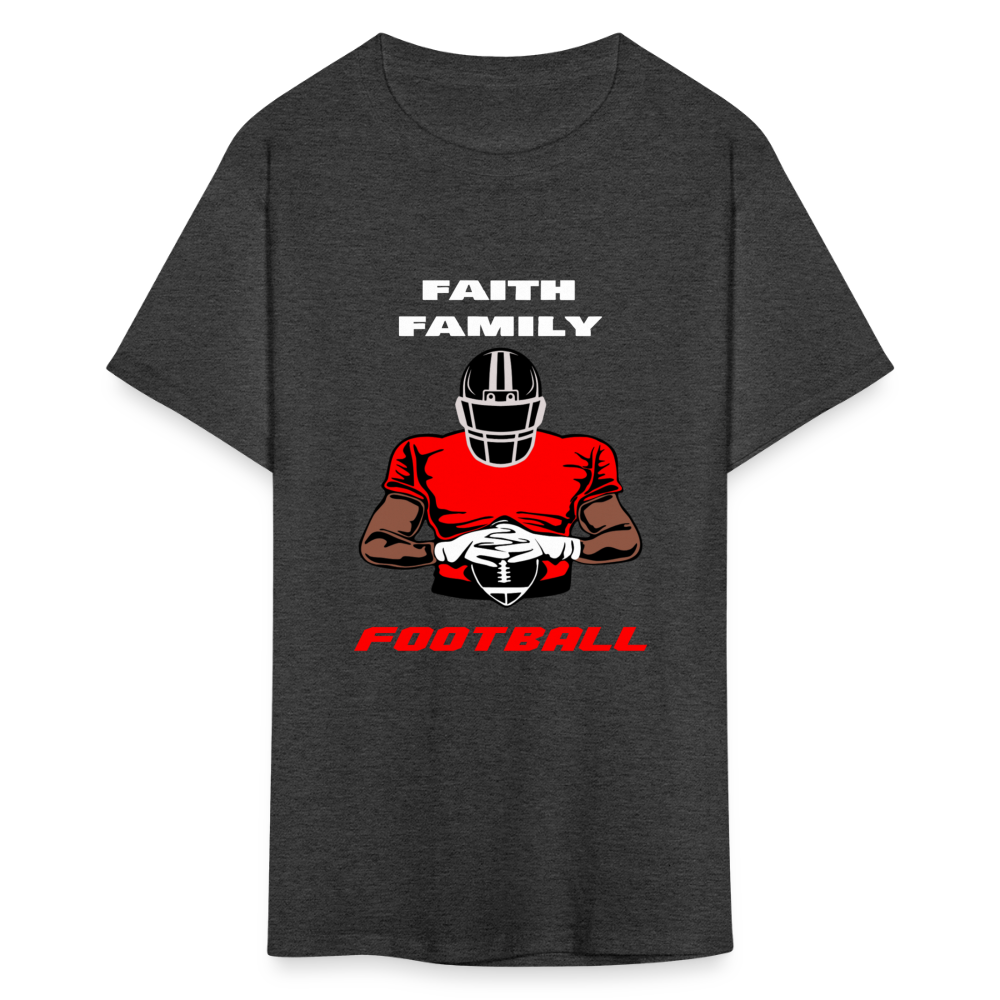 Faith Family Football (Falcons) Unisex T-Shirt - heather black