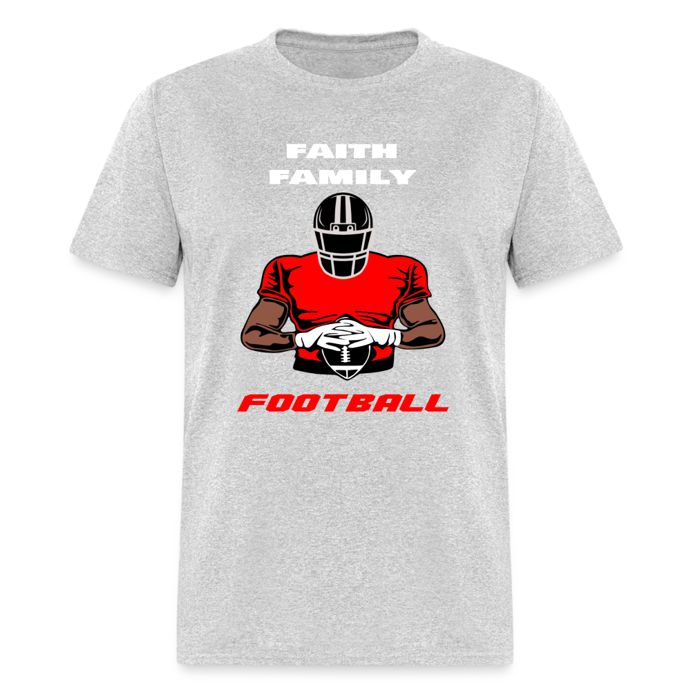 Faith Family Football (Falcons) Unisex T-Shirt - heather gray