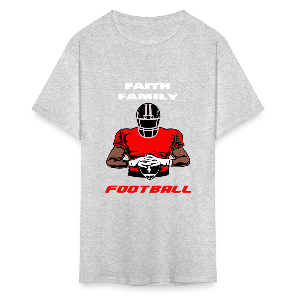 Faith Family Football (Falcons) Unisex T-Shirt - heather gray