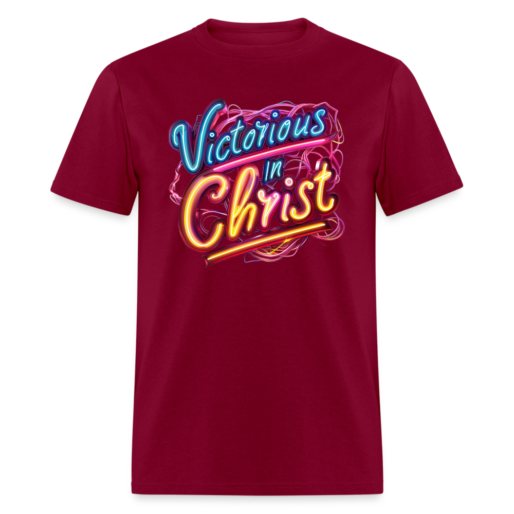 Victorious In Christ Unisex T-Shirt - burgundy