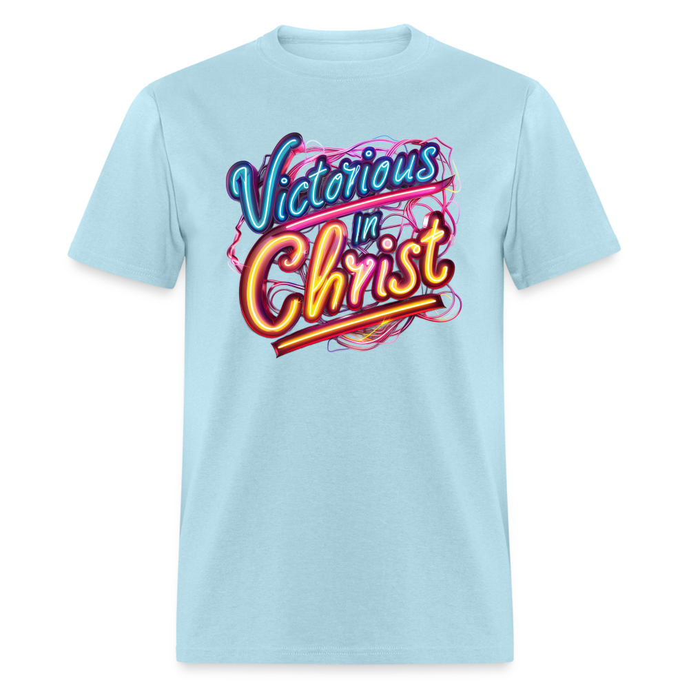 Victorious In Christ Unisex T-Shirt - powder blue