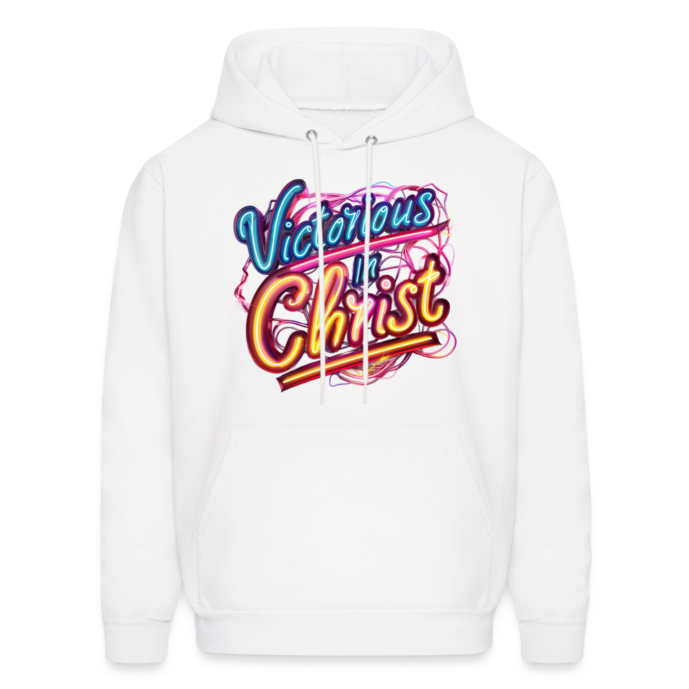 Victorious In Christ Unisex Hoodie - white
