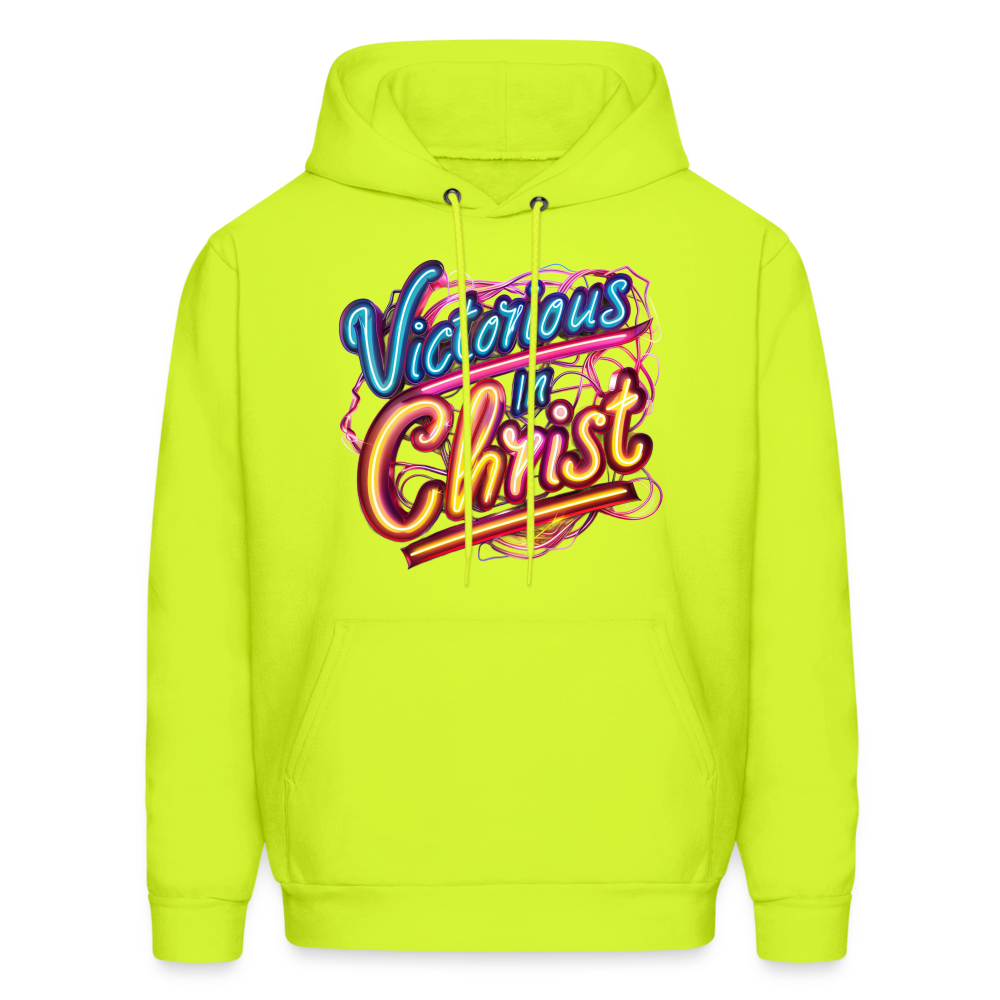 Victorious In Christ Unisex Hoodie - safety green