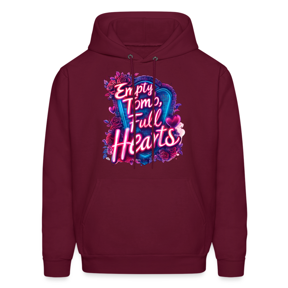 Empty Tomb, Full Hearts Unisex Hoodie - burgundy