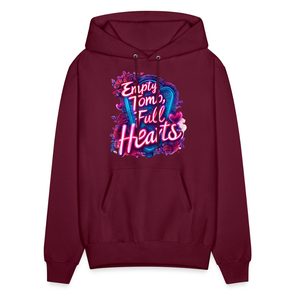 Empty Tomb, Full Hearts Unisex Hoodie - burgundy
