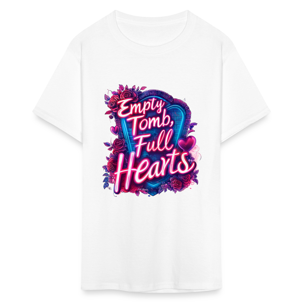 Empty Tomb, Full Hearts Unisex T-Shirt - white