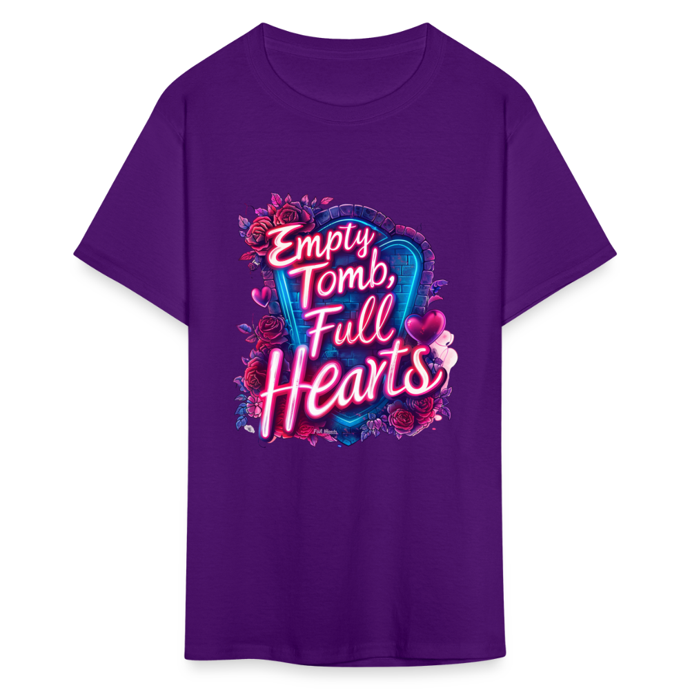 Empty Tomb, Full Hearts Unisex T-Shirt - purple