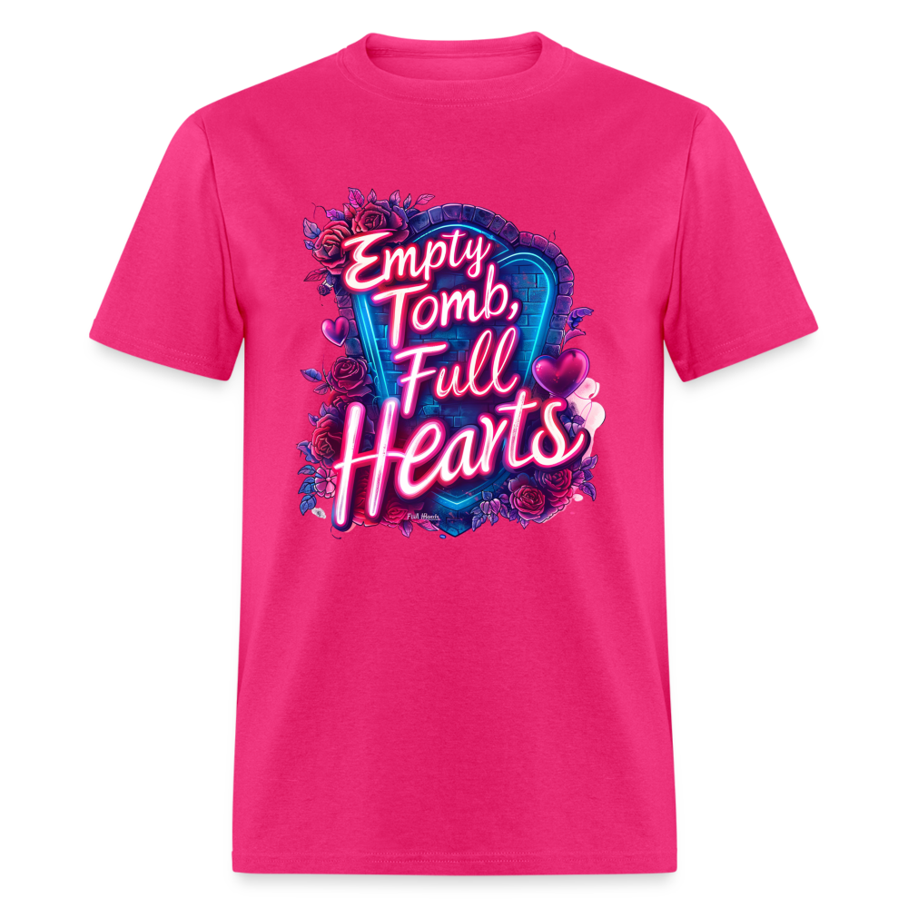 Empty Tomb, Full Hearts Unisex T-Shirt - fuchsia