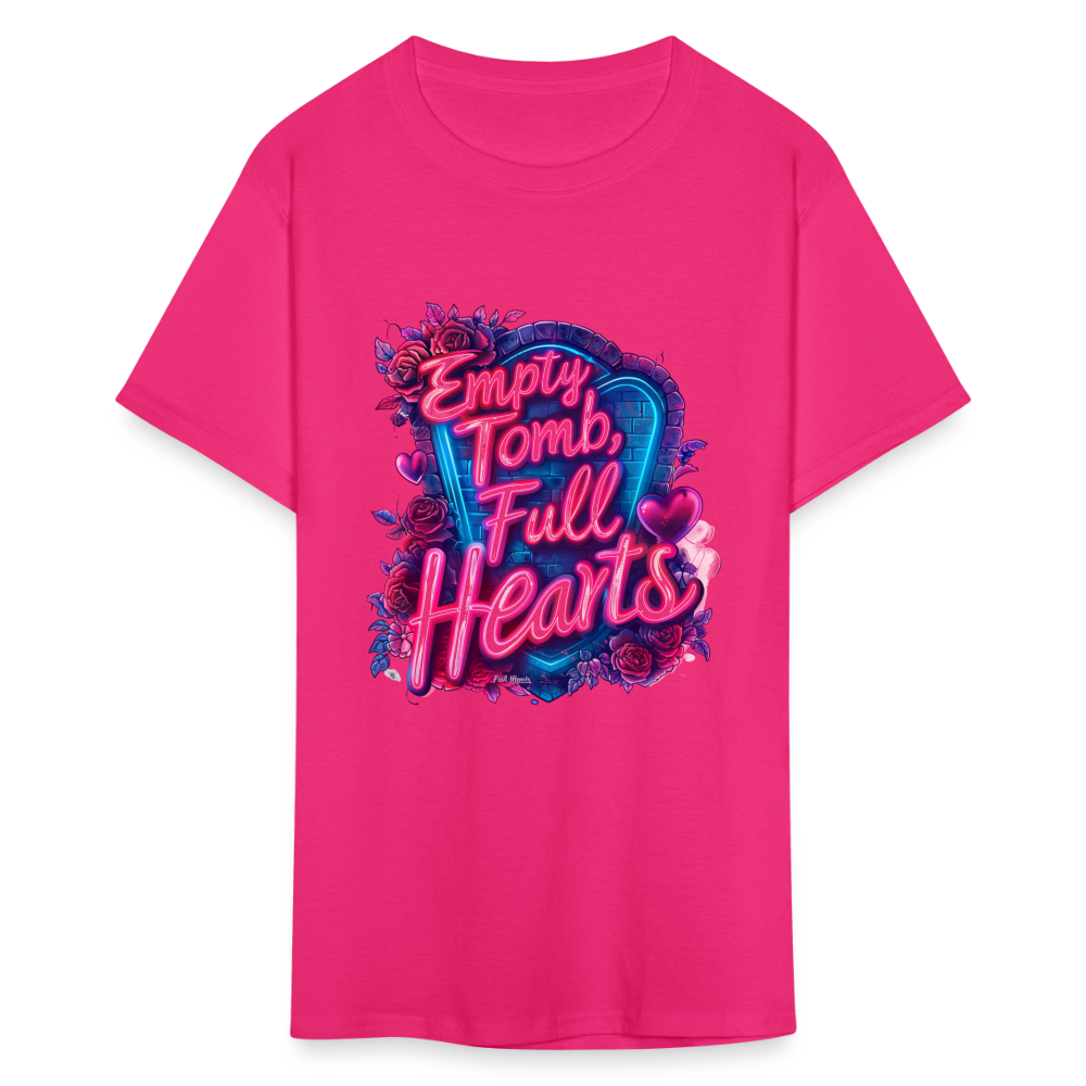 Empty Tomb, Full Hearts Unisex T-Shirt - fuchsia