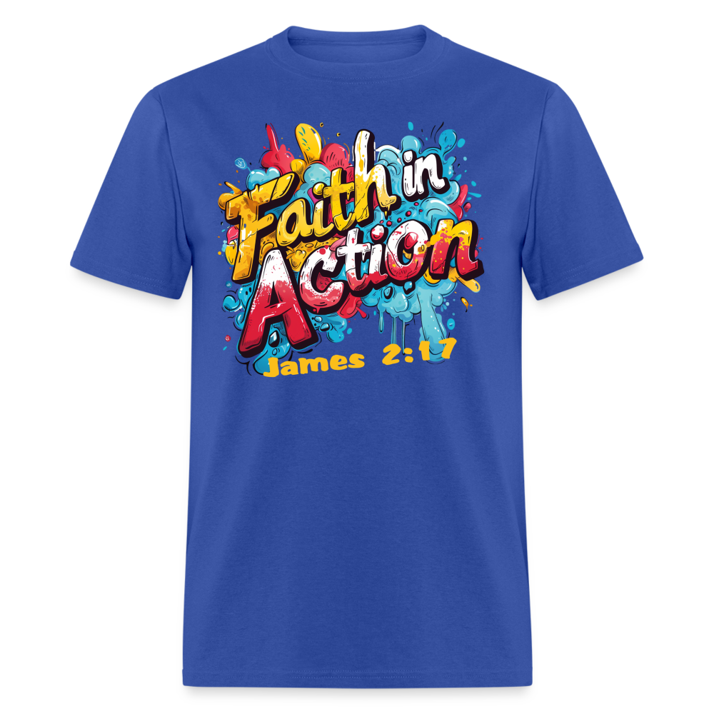 Faith In Action Unisex T-Shirt - royal blue