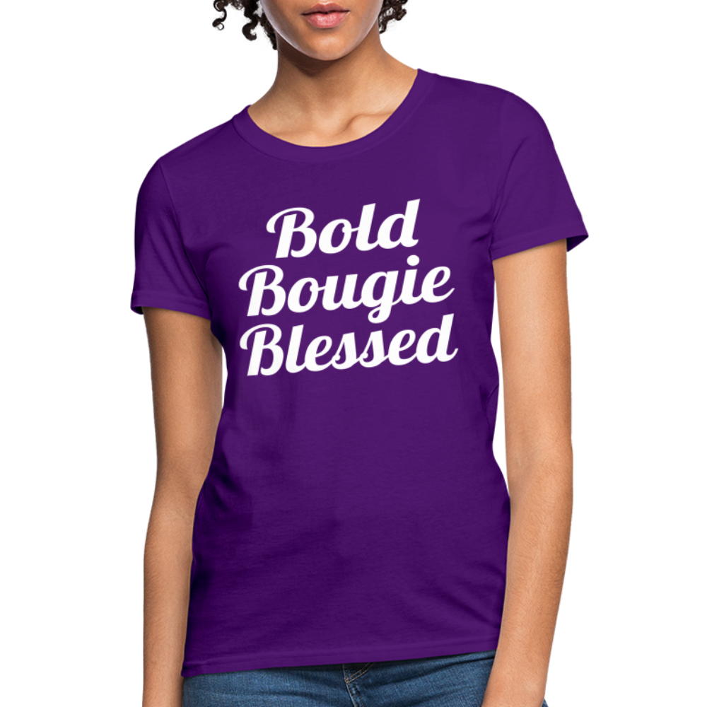 Bold Bougie & Blessed Women's T-Shirt - purple