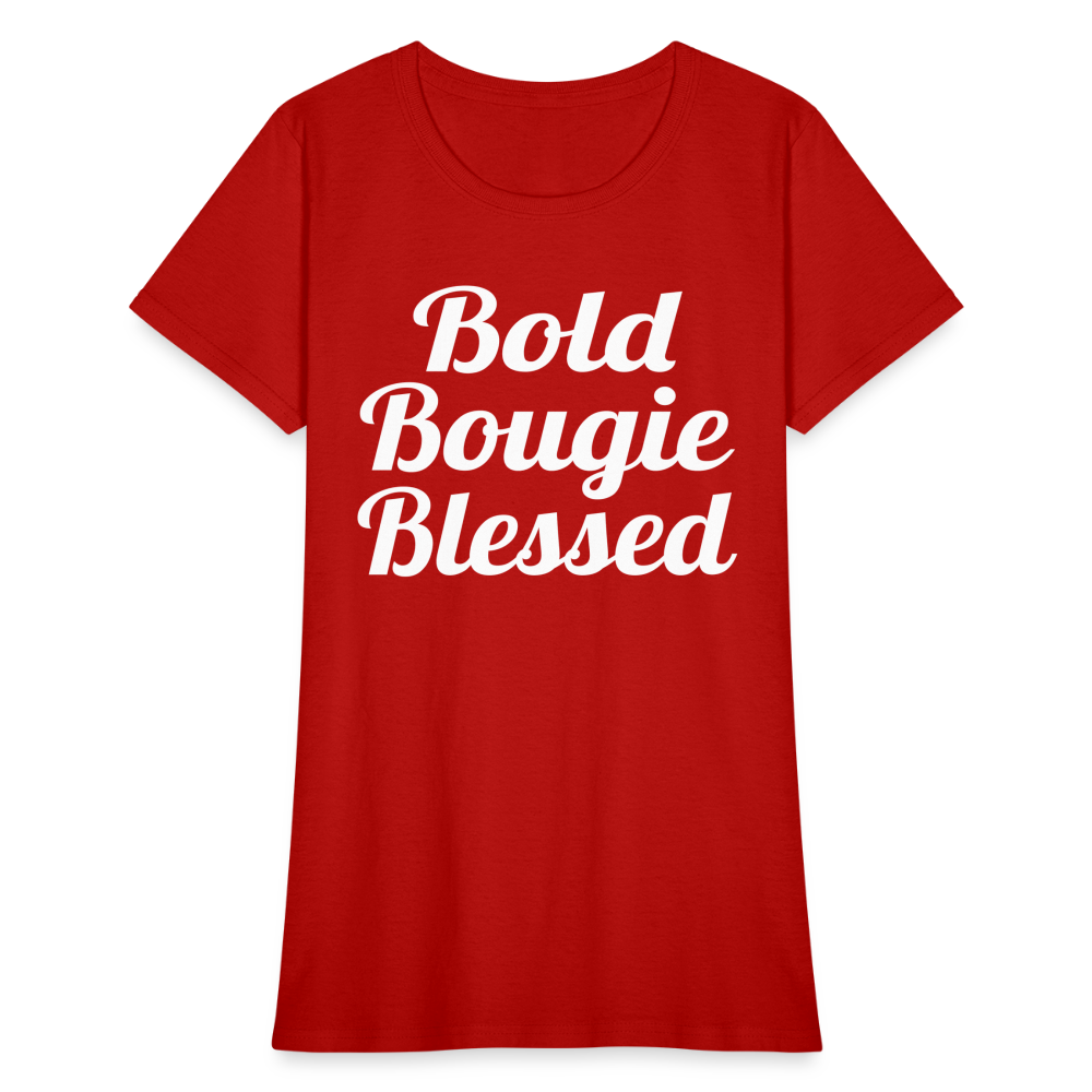 Bold Bougie & Blessed Women's T-Shirt - red