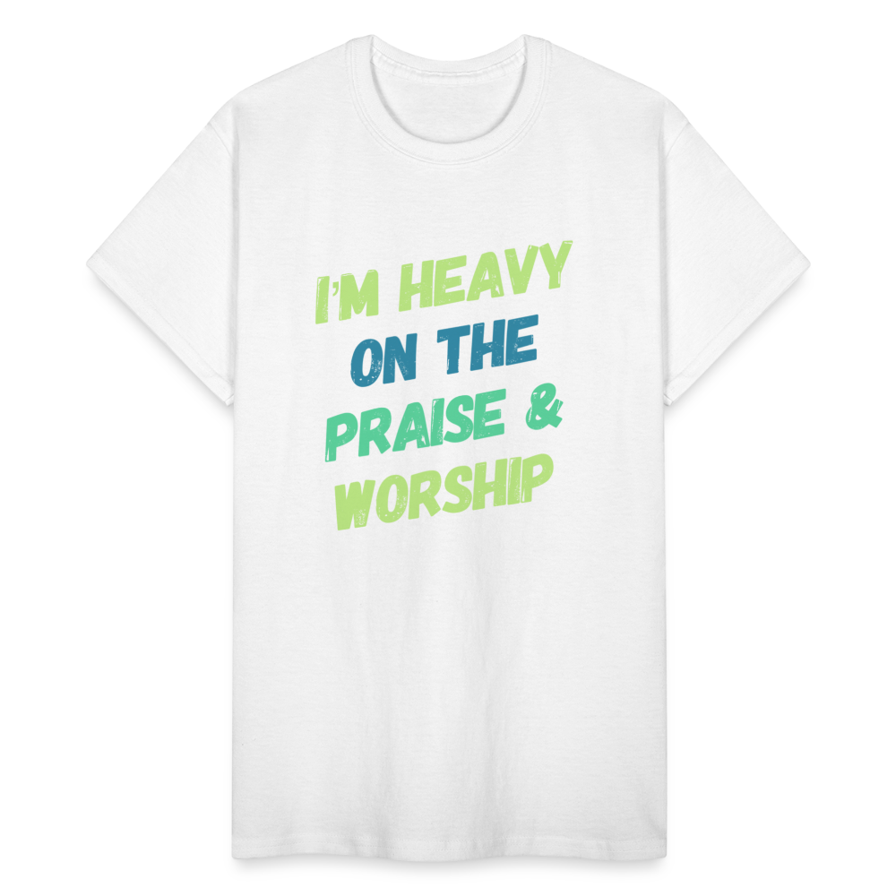 Heavy On The Praise & Worship T-Shirt - white
