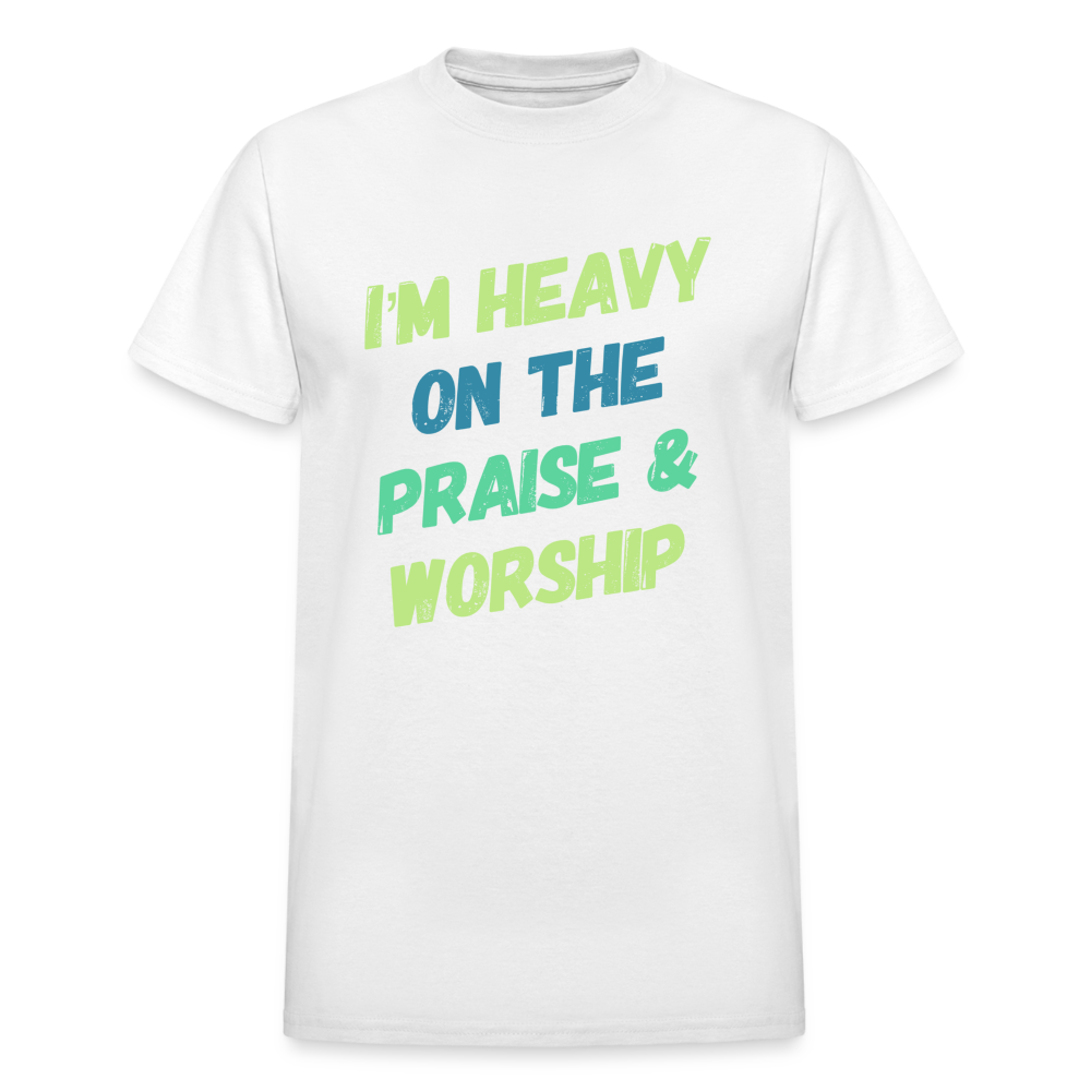Heavy On The Praise & Worship T-Shirt - white