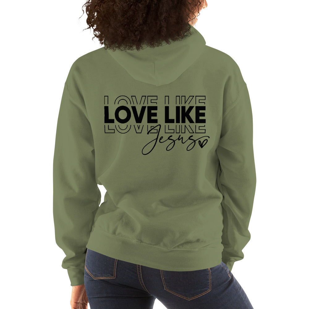 Love Like Jesus - Black Font Hoodie