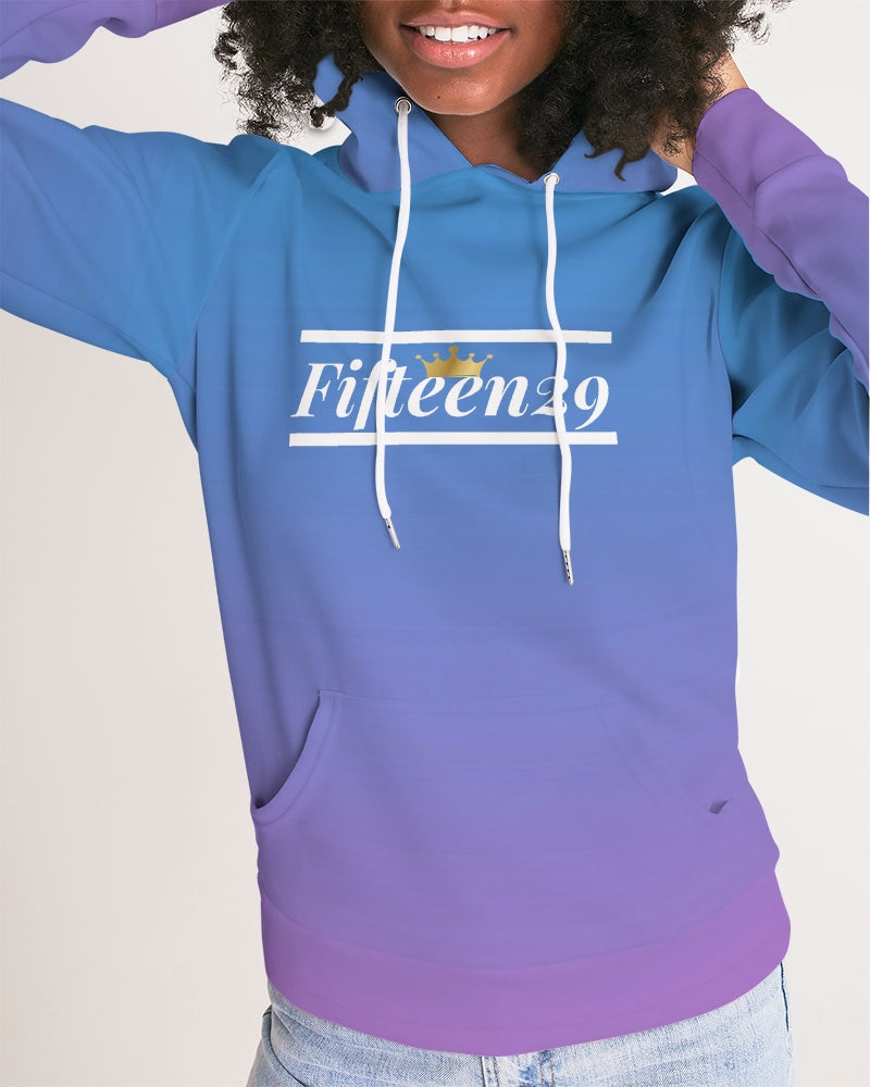 1529 Purple & Blue Women's Hoodie