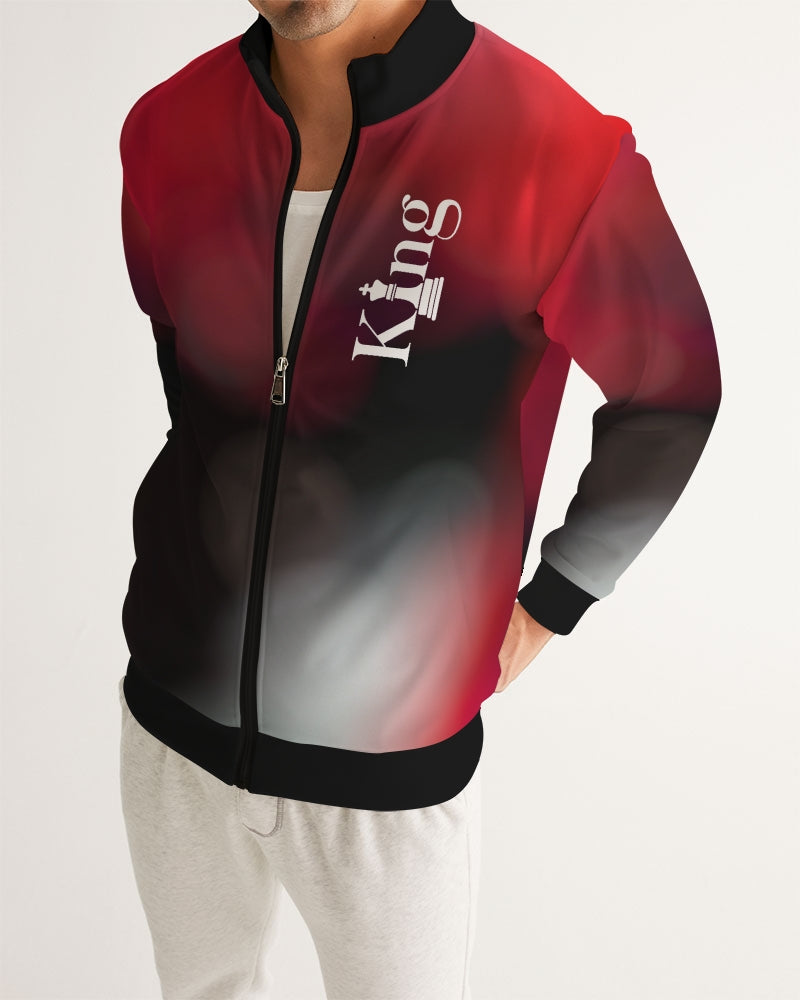 Red/Black Background Men's Track Jacket