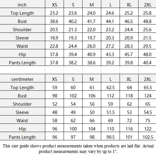 LSJ White Blue & Red All-Over Print Women's Casual Long-Sleeves Trouser Suit