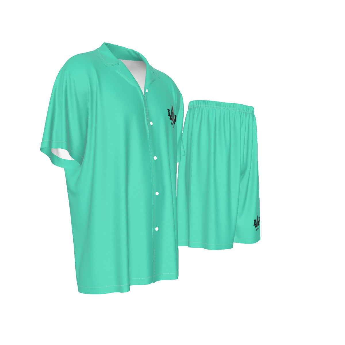 Mint Mirage Men's Imitation Silk Shirt Suit