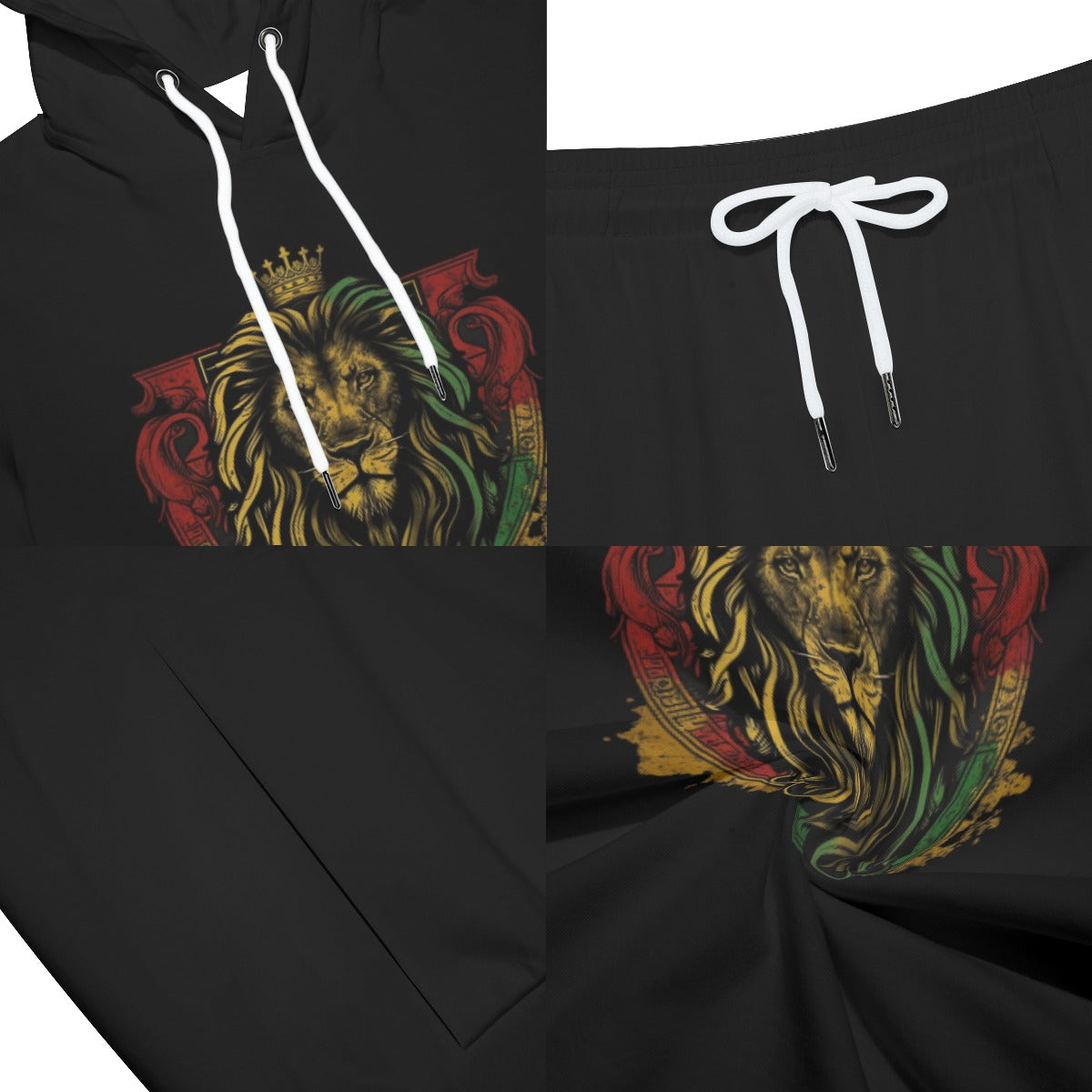 Royal Roar Sleeveless Hoodie And Shorts Set