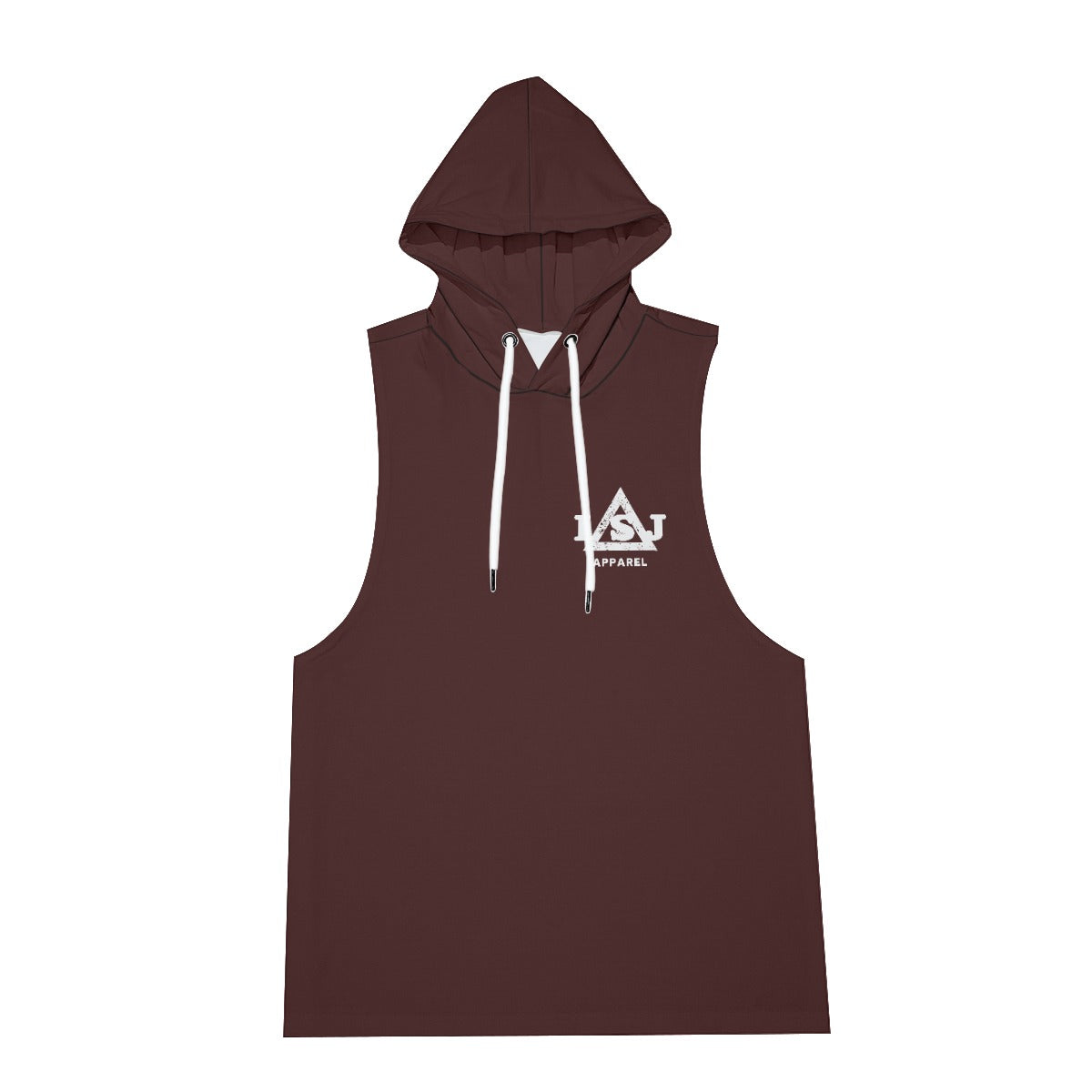 Merlot Masterpiece Men's Sleeveless Hoodie And Shorts Set