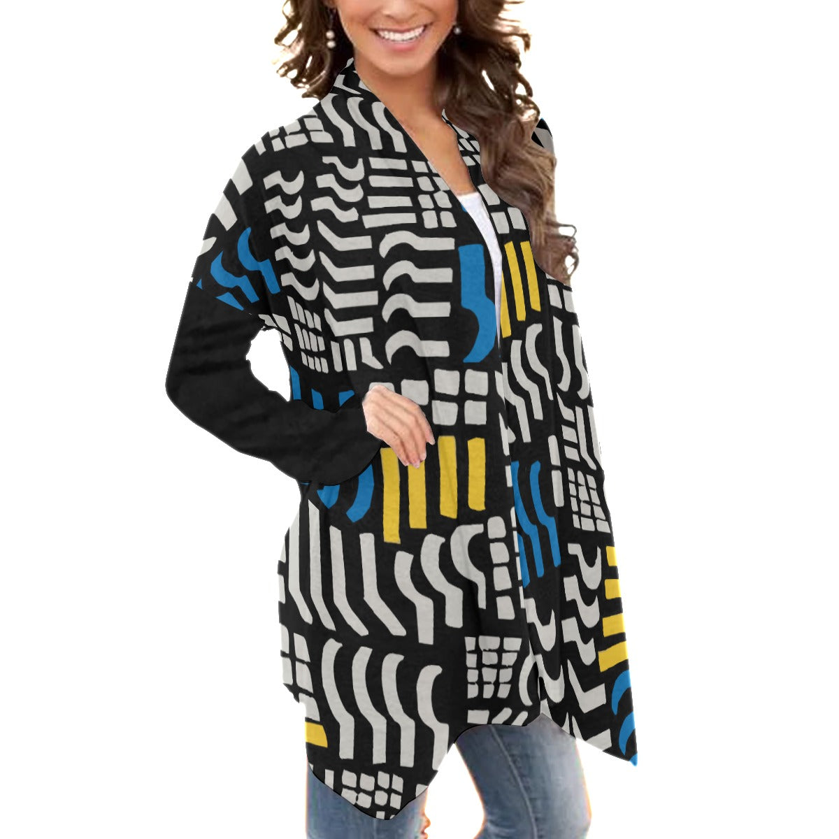The Lilian All-Over Print Women's Cardigan With Long Sleeve