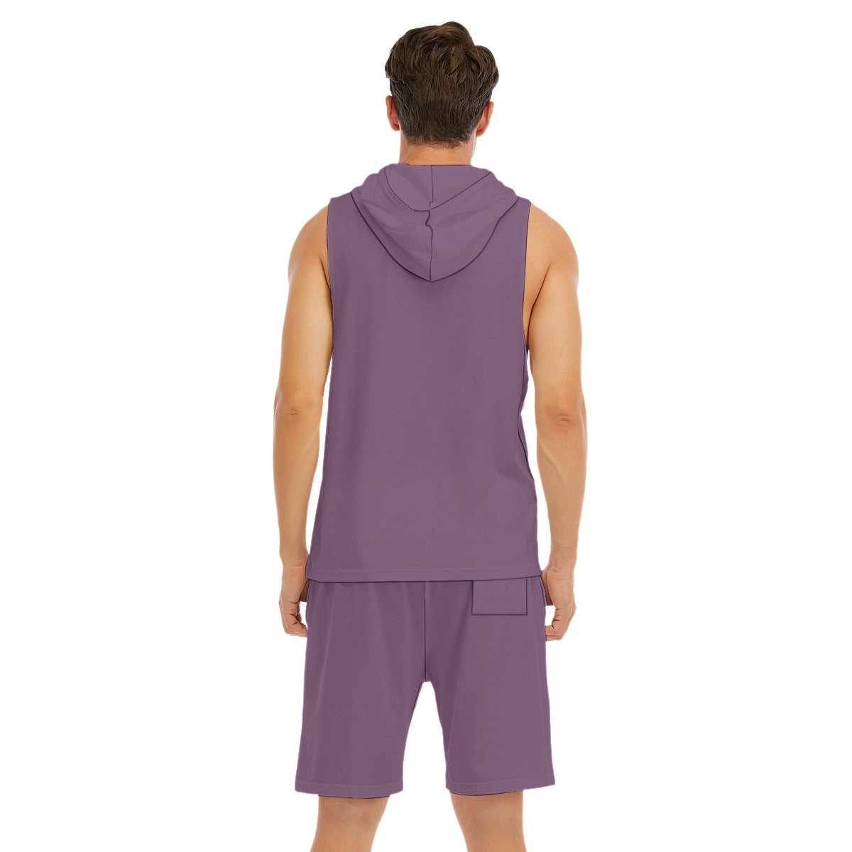 Blush Chill Men's Sleeveless Hoodie And Shorts Set