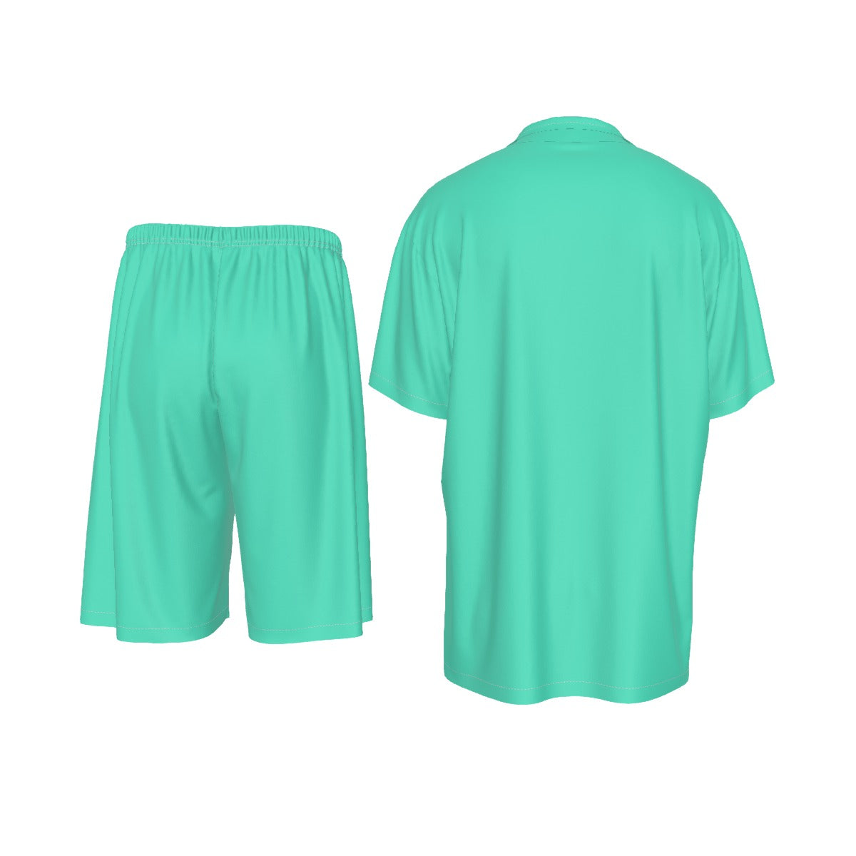 Mint Mirage Men's Imitation Silk Shirt Suit