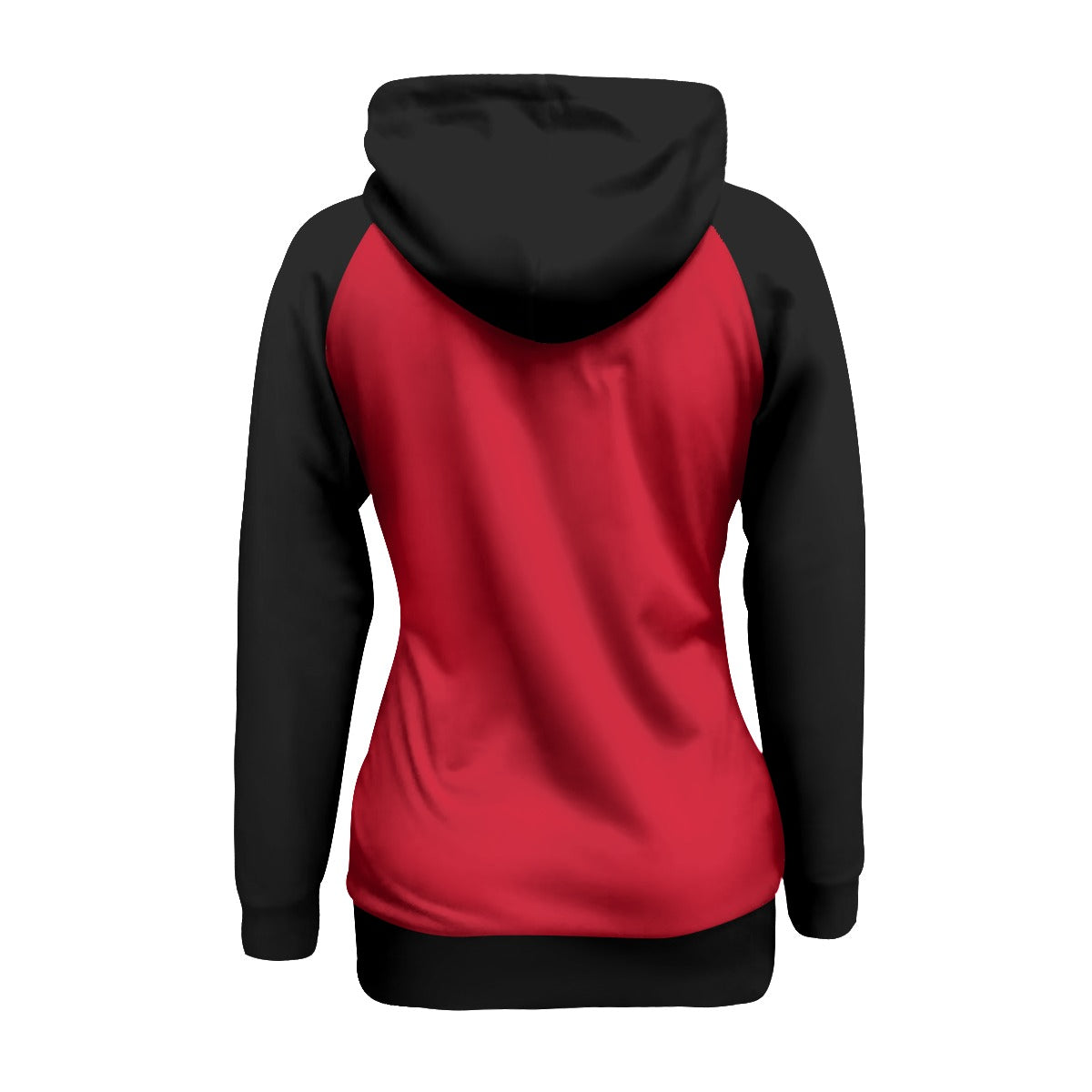 Fifteen29 Red & Black All-Over Print Women's Long Pullover Hoodie