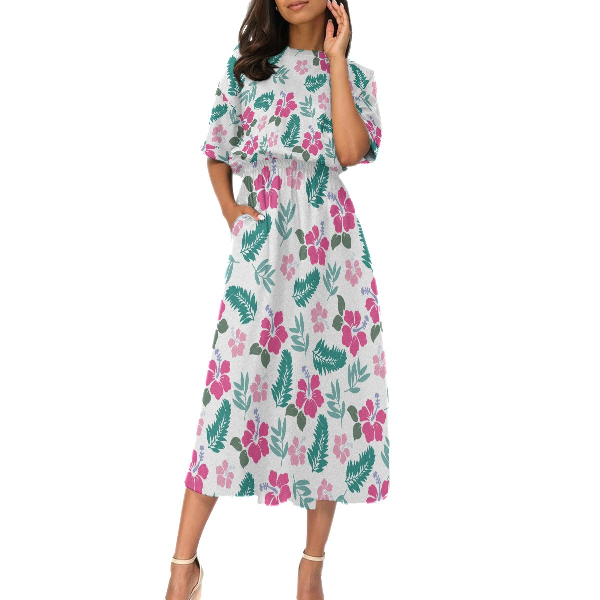 Petal Perfect Elastic Waist Dress