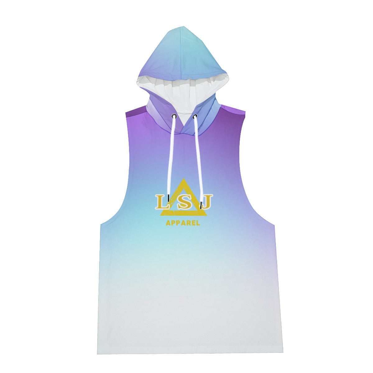 LSJ Blue Ombre Men's Sleeveless Vest And Shorts Sets