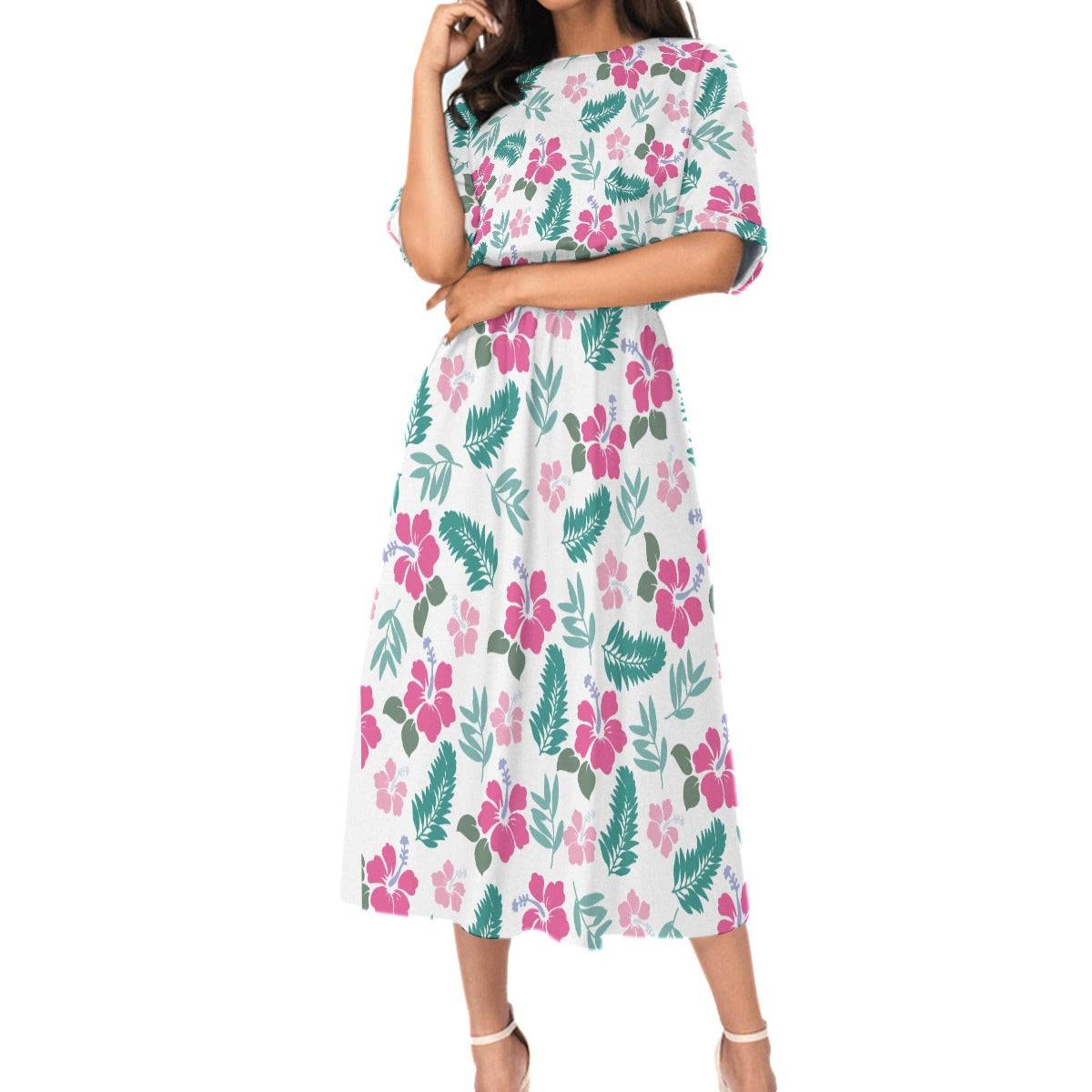 Petal Perfect Elastic Waist Dress